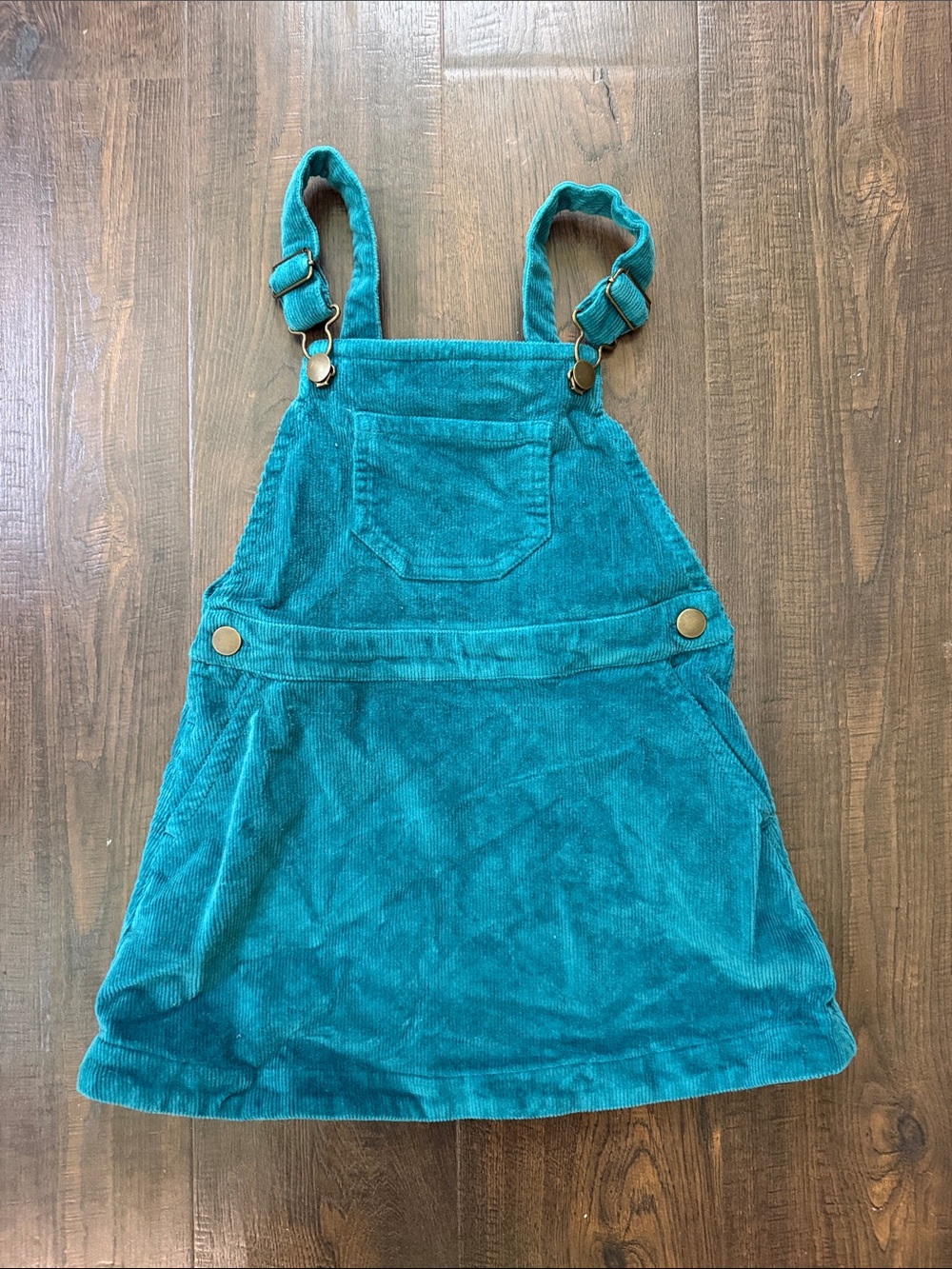 Hanna Andersson Teal Corduroy Overall Dress